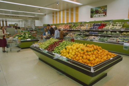 SA/BRA/7/B/21/2/57 - Image of the fresh produce department at Thorley Centre, Bishop's Stortford branch