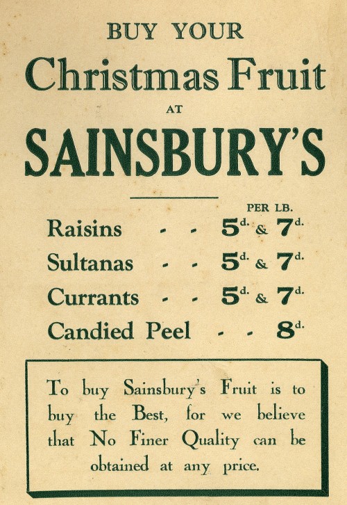 SA/MARK/ADV/1/1/1/1/1/10/40 - "Buy Your Christmas Fruits at Sainsbury's" leaflet