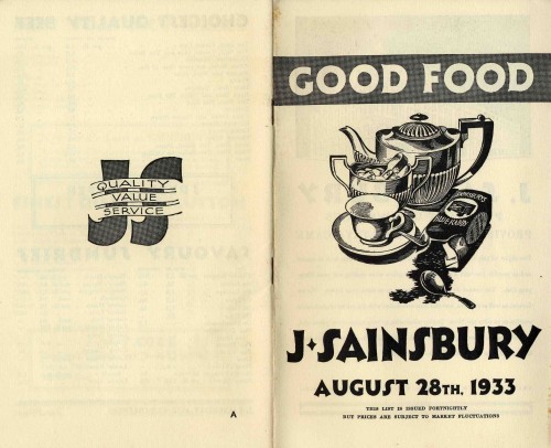 SA/MARK/ADV/3/3/1/16 - `Good Food. J Sainsbury' Price List of Groceries, Provisions, Meat, Poultry & Game, 28 Aug 1933