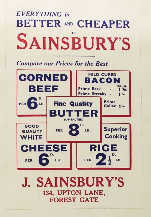 SA/MARK/ADV/1/1/1/1/1/9/157 - 'Everything is Better & Cheaper at Sainsbury's' advert, [1934]