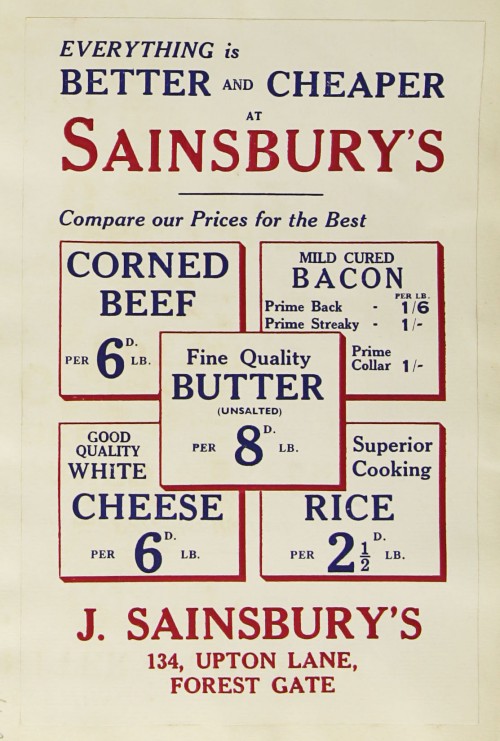 SA/MARK/ADV/1/1/1/1/1/9/159 - 'Everything is Better & Cheaper at Sainsbury's' advert, [1934]