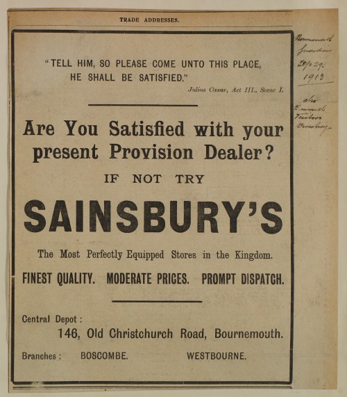 SA/MARK/ADV/1/1/1/1/1/6/1/163 - Newspaper advert in Trade Addresses section for quality and prices