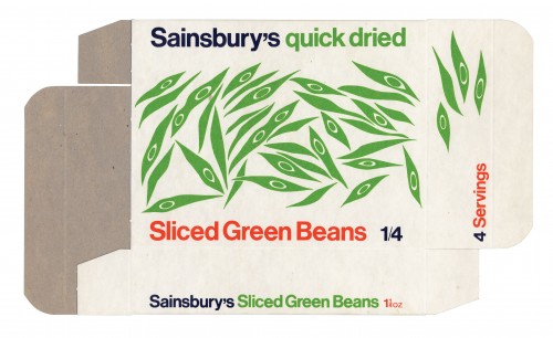 SA/PKC/PRO/1/14/2/2/91/1 - Sainsbury's Quick Dried Sliced Green Beans 1¼oz packet, 1969