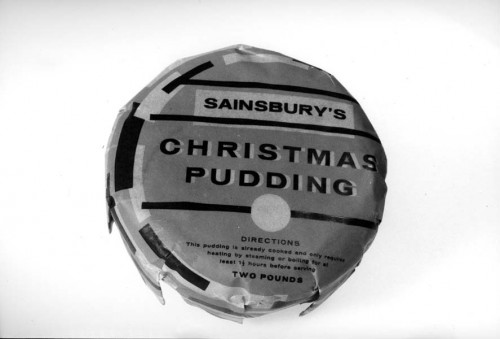 SA/PKC/PRO/1/3/4/a2/1 - Photograph of Sainsbury's Christmas Pudding packaging