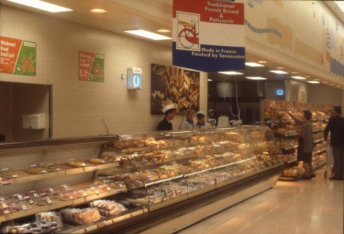 SA/SUB/SBHS/A-Z/L/IMA/1/2 - Slide photograph of London Colney Savacentre hypermarket (bakery counter)