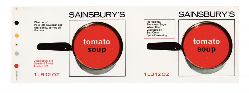 SA/PKC/PRO/1/12/2/1/14/2 - Sainsbury's Tomato Soup 1lb 12oz label, 1960s