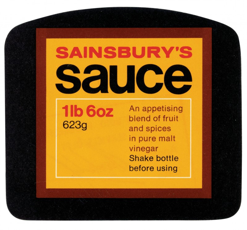 SA/PKC/PRO/1/14/2/4/19/1 - Sainsbury's Sauce 1lb 6oz 623g label, 1970s