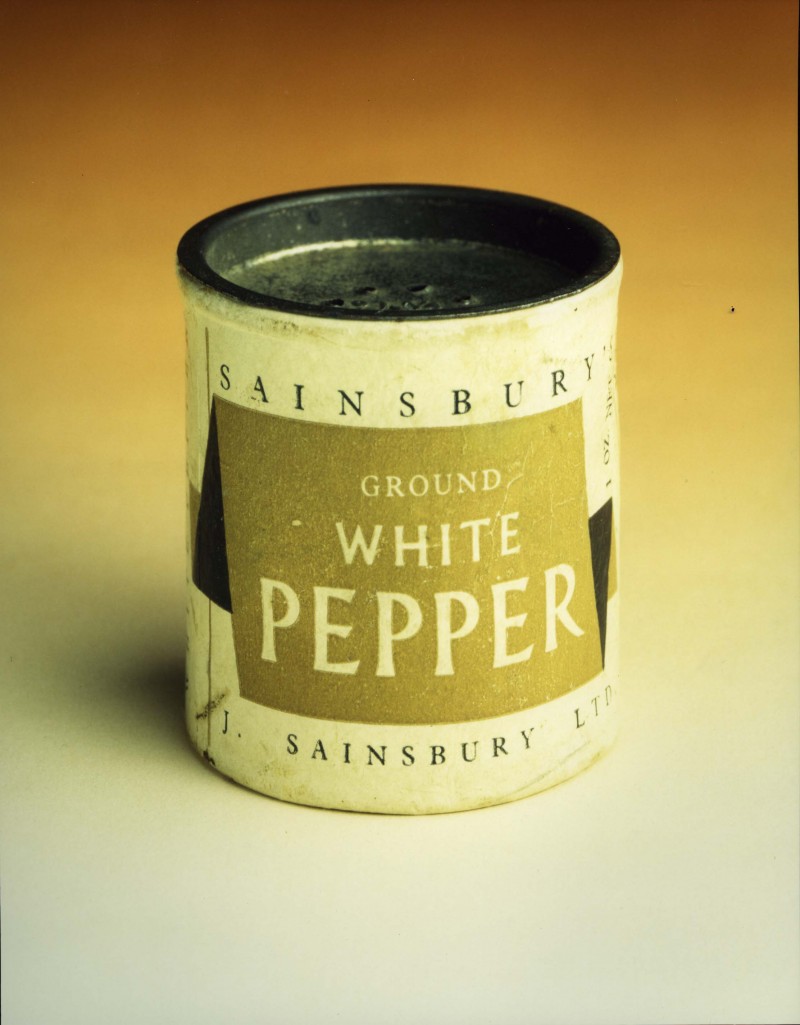 SA/PKC/PRO/1/14/4/a4/1 - Photograph of Sainsbury's Ground White Pepper pot designed by Leonard Beaumont