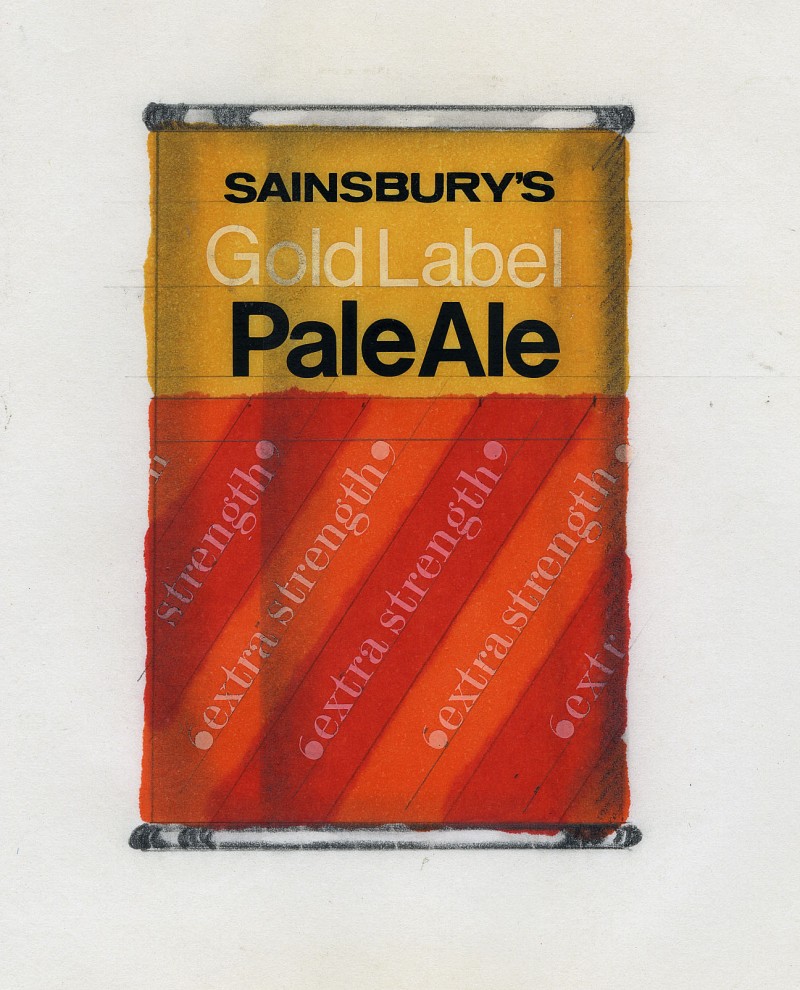 SA/PKC/PRO/1/18/1/11/2 - Sainsbury's Gold Label Pale Ale can design