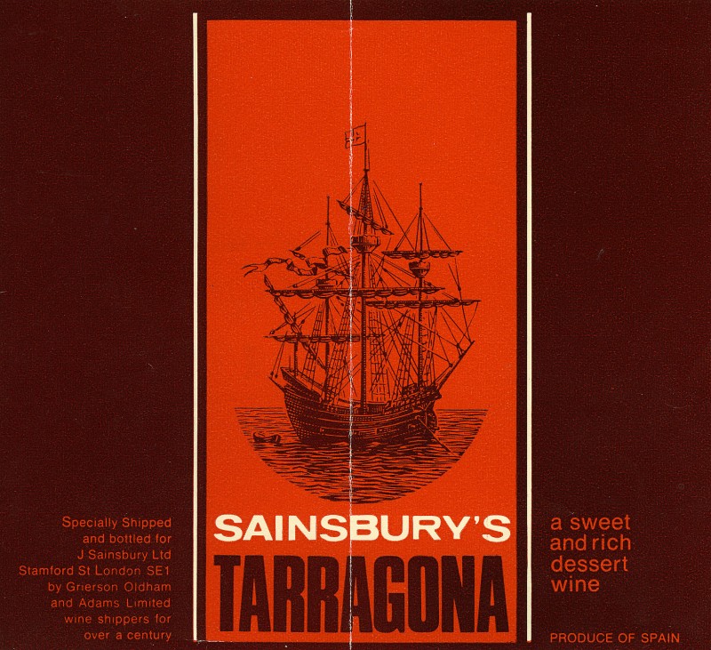 SA/PKC/PRO/1/18/1/19/1 - Sainsbury's Tarragona wine label