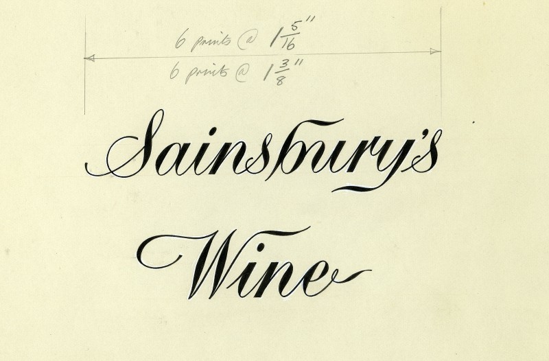 SA/PKC/PRO/1/18/1/24/1 - "Sainsbury's Wine" label design