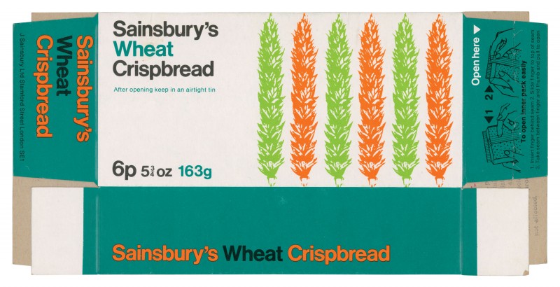 SA/PKC/PRO/1/2/2/2/11/1 - Sainsbury's Wheat Crisp Bread Packaging, 1970s