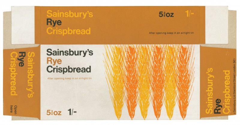 SA/PKC/PRO/1/2/2/2/7/1 - Sainsbury's Rye Crispbread packaging, 1960s-1970s