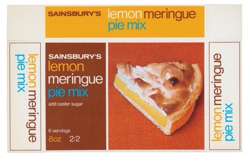 SA/PKC/PRO/1/3/2/3/18/1 - Sainsbury's Lemon Meringue Pie Mix packet, 1969