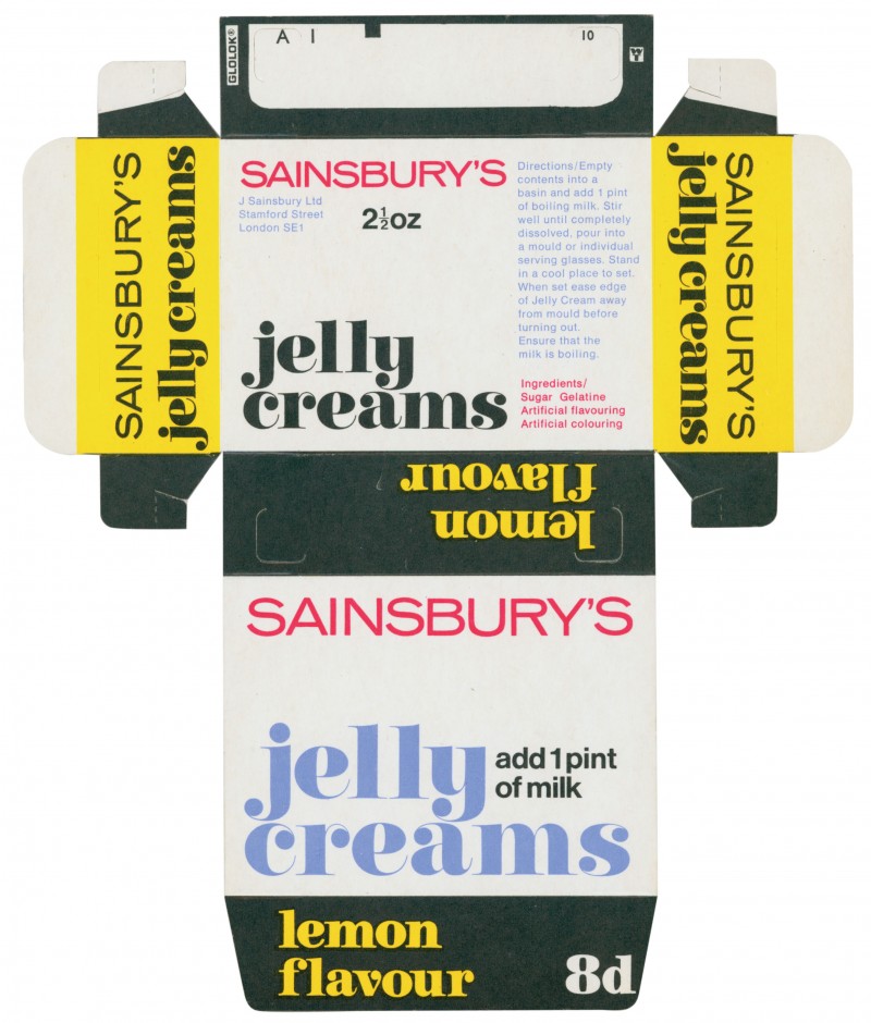 SA/PKC/PRO/1/3/2/3/30/1 - Sainsbury's Jelly Creams packet, 1960s