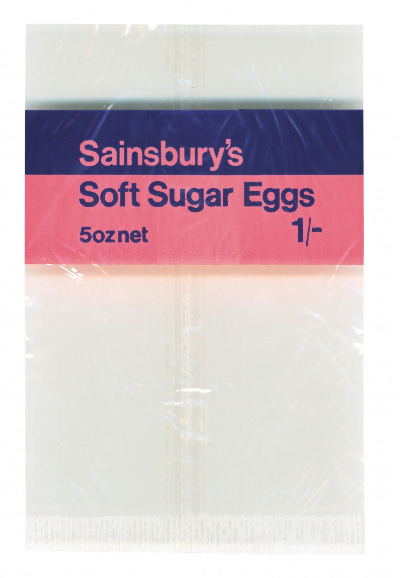 SA/PKC/PRO/1/4/2/2/5/1/2 - Sainsbury's Soft Sugar Eggs packet, c. 1969