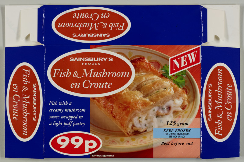 Sainsbury's Frozen Fish & Mushroom en Croute packaging SA/PKC/PRO/1