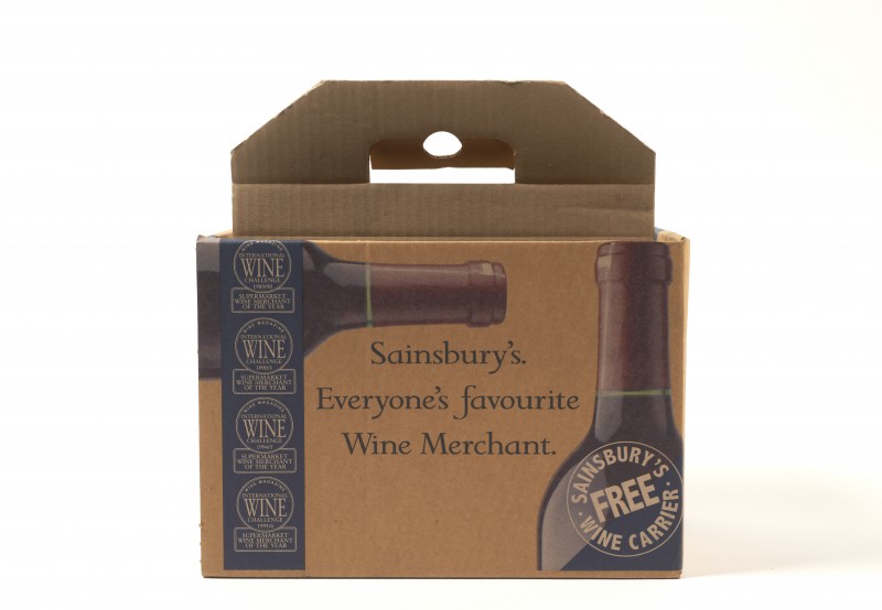 Sainsbury's wine carrier box SA/PKC/PRO/1/18/3/5/1 Sainsbury's wine